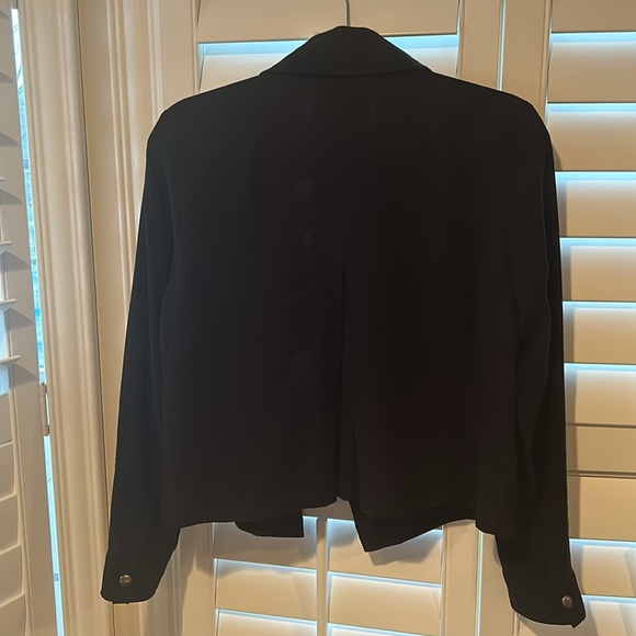 Draped Open Front Jacket - Picture 3 of 8